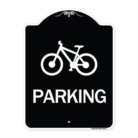 D4-3 Bicycle Parking Bicycle Symbol Parking Heavy-Gauge Aluminum Architectural Sign